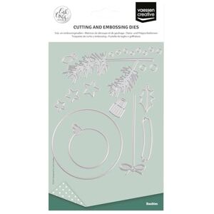 Creative Labs Cutting and Embossing Set-Christmas Ornaments-15 Shape 0.2" to 3.1"-Card Making Supplies-Metal Dies for Scrapbooking and Paper Crafts, Silver, 11x15cm Creative Labs Cutting and Embossing Set-Christmas Ornaments-15 Shape 0.2" to 3.1"-Card Making Supplies-Metal Dies for Scrapbooking and Paper Crafts, Silver, 11x15cm