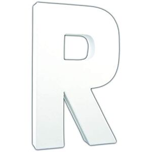 Décopatch AC717Cpack Un Lot de 3 Supports en Papier Blanc mâché 3x13x20,5 cm, Lettre R Décopatch AC717Cpack Un Lot de 3 Supports en Papier Blanc mâché 3x13x20,5 cm, Lettre R