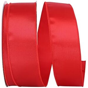 Reliant Ribbon Corp Reliant Ribbon 92575W-065-40K Satin Value Wired Edge Ribbon, 2-1/2 Inch X 50 Yards, Red Reliant Ribbon Corp Reliant Ribbon 92575W-065-40K Satin Value Wired Edge Ribbon, 2-1/2 Inch X 50 Yards, Red