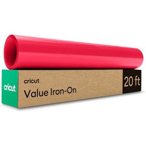 Cricut Value Iron On Vinyl 30.5cm x 6.1 m (12" x 20 ft) Heat Transfer Vinyl (HTV) for All Cutting Machines Red Cricut Value Iron On Vinyl 30.5cm x 6.1 m (12" x 20 ft) Heat Transfer Vinyl (HTV) for All Cutting Machines Red