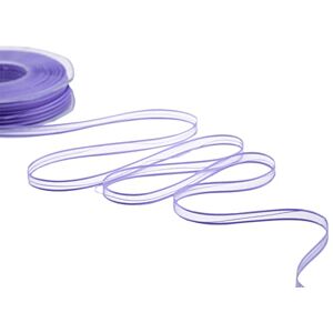 Furlanis Organza Ribbon Satin Borders with Central Tie Rod, Decorative Ribbon for Wrappings and Favors, Made In Italy Lilac, 6 mm x 50 m Furlanis Organza Ribbon Satin Borders with Central Tie Rod, Decorative Ribbon for Wrappings and Favors, Made In Italy Lilac, 6 mm x 50 m