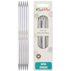 KNITPRO Nova Cubics Double Pointed Needles 8" (20cm) 5.00mm KNITPRO Nova Cubics Double Pointed Needles 8" (20cm) 5.00mm