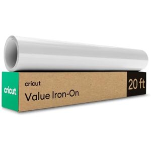 Cricut Value Iron On Vinyl 30.5cm x 6.1 m (12" x 20 ft) Heat Transfer Vinyl (HTV) for All Cutting Machines White Cricut Value Iron On Vinyl 30.5cm x 6.1 m (12" x 20 ft) Heat Transfer Vinyl (HTV) for All Cutting Machines White