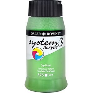 Daler Rowney Daler-Rowney System3 Acrylic Paint, Plastic Pot, 16.91oz 500 ml, Sap Green Daler Rowney Daler-Rowney System3 Acrylic Paint, Plastic Pot, 16.91oz 500 ml, Sap Green