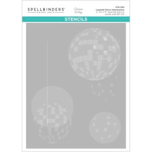 Spellbinders Layered Disco Impressions Stencils from The Shine Bright Collection by Carissa Wiley Spellbinders Layered Disco Impressions Stencils from The Shine Bright Collection by Carissa Wiley