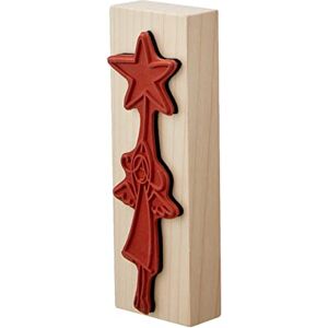 Rayher Wood Mounted Rubber Stamp with Angel Design, Wooden Stamp for Scrapbooking, Card Making and Crafting, Butterer, 4x12cm, 28769000 Rayher Wood Mounted Rubber Stamp with Angel Design, Wooden Stamp for Scrapbooking, Card Making and Crafting, Butterer, 4x12cm, 28769000