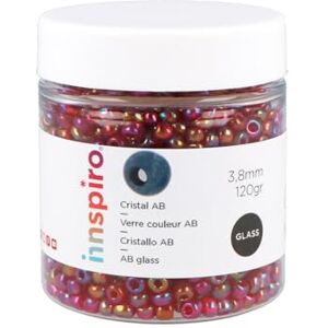 INNSPIRO Round Glass Rock Aurora boreale Burgundy 3.8mm 6/0 120g INNSPIRO Round Glass Rock Aurora boreale Burgundy 3.8mm 6/0 120g