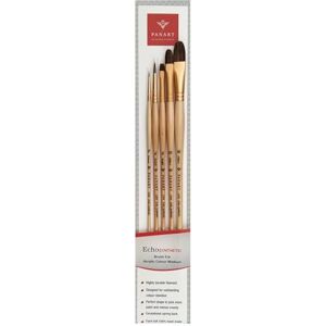 Pan Art Synthetic Brush Set No.04-14 Acrylic 5 Pieces Pan Art Synthetic Brush Set No.04-14 Acrylic 5 Pieces