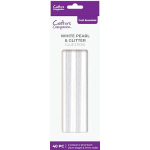 Crafter's Companion 7mm Glue Stick White Pearl & Glitter Pack of 40-2 Different Effects Crafter's Companion 7mm Glue Stick White Pearl & Glitter Pack of 40-2 Different Effects