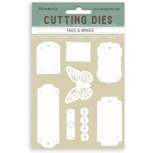 Stamperia Cutting Dies for Scrapbooking, Albums, Cards, Bullet Journals, and More, Create Decorations with Natural Elements, Perfect for Crafts and Gifting (A6) (Quiet Days, Tags and Wings) Stamperia Cutting Dies for Scrapbooking, Albums, Cards, Bullet Journals, and More, Create Decorations with Natural Elements, Perfect for Crafts and Gifting (A6) (Quiet Days, Tags and Wings)