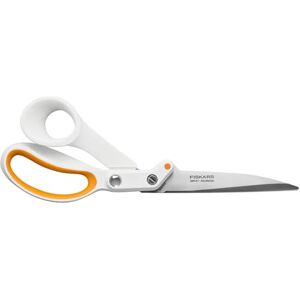 Fiskars Amplify RazorEdge tailoring shears for right-handers, length: 25 cm, stainless steel blade/plastic handles, white/orange, 1070082 Fiskars Amplify RazorEdge tailoring shears for right-handers, length: 25 cm, stainless steel blade/plastic handles, white/orange, 1070082