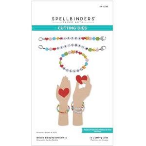 Spellbinders Bestie Beaded Bracelets Etched Dies from The Beads of Friendship Collection Spellbinders Bestie Beaded Bracelets Etched Dies from The Beads of Friendship Collection