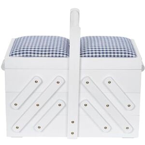 Prym 612578 Sewing Box Wood M White with Fabric Prym 612578 Sewing Box Wood M White with Fabric