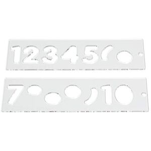 Trend Number Template Set for Sign Making with a Router, Clear Plastic Routing Templates with Vogue Typeface, TEMP/NUC/57 Trend Number Template Set for Sign Making with a Router, Clear Plastic Routing Templates with Vogue Typeface, TEMP/NUC/57