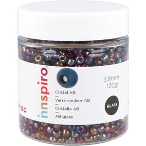 INNSPIRO Round Glass Rock Aurora boreale Violet 3.8mm 6/0 120g INNSPIRO Round Glass Rock Aurora boreale Violet 3.8mm 6/0 120g