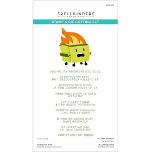 Spellbinders Dumpster Fire Clear Stamp & Die Set Spellbinders Dumpster Fire Clear Stamp & Die Set