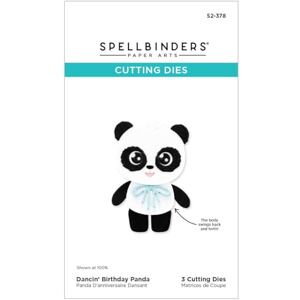 Spellbinders Dancin Panda Etched Dies from The Monster Birthday Collection, Metal, ONE Spellbinders Dancin Panda Etched Dies from The Monster Birthday Collection, Metal, ONE