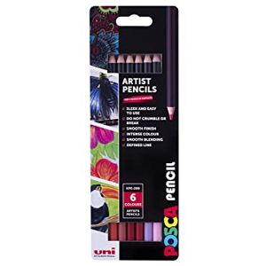 Posca KPE-200 Oil and Wax Colouring Pencils. Premium Tough Nib for Arts and Crafts. Multi Surface Use On Wood, Fabric, Paper, Cardboard, & Canvas. Perfect for Creative Drawing. Set of 6 Mystic Colours Posca KPE-200 Oil and Wax Colouring Pencils. Premium Tough Nib for Arts and Crafts. Multi Surface Use On Wood, Fabric, Paper, Cardboard, & Canvas. Perfect for Creative Drawing. Set of 6 Mystic Colours