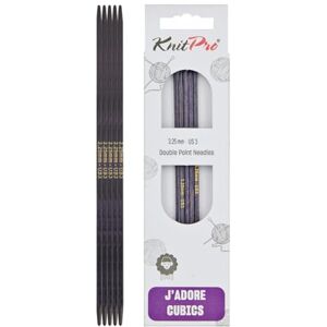 KNITPRO J’Adore Cubics Double Pointed Needles 6" (15cm) 3.25mm KNITPRO J’Adore Cubics Double Pointed Needles 6" (15cm) 3.25mm