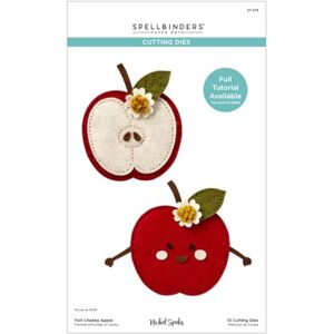 Spellbinders Felt Cheeky Apple Etched Dies from The Summer Felt Stitch & Create Collection by Nichol Spohr Spellbinders Felt Cheeky Apple Etched Dies from The Summer Felt Stitch & Create Collection by Nichol Spohr