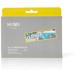 HIMI Watercolour Kit 24 Colours in Half-Pans Plus Waterbrush, Plastic Case, Pigments, Gum Arabic, Painting Set for Artist, Art Kit Material, Sketching, Paint Art, Travel Accessories, Lightfast Paints HIMI Watercolour Kit 24 Colours in Half-Pans Plus Waterbrush, Plastic Case, Pigments, Gum Arabic, Painting Set for Artist, Art Kit Material, Sketching, Paint Art, Travel Accessories, Lightfast Paints