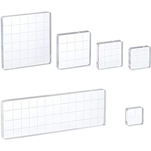 Whaline Acrylic Stamp Block Set - 6 Sizes for Crafts Whaline Acrylic Stamp Block Set - 6 Sizes for Crafts