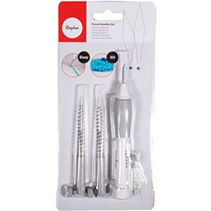 Rayher Embroidery Pen Set for Needle Punching, Adjustable Needle Punch Kit for Punch Needle Embroidery, 69226000 Rayher Embroidery Pen Set for Needle Punching, Adjustable Needle Punch Kit for Punch Needle Embroidery, 69226000