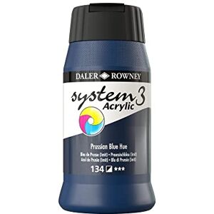 Daler Rowney Daler-Rowney System3 Acrylic Paint, Plastic Pot, 16.91oz 500 ml, Prussian Blue Hue Daler Rowney Daler-Rowney System3 Acrylic Paint, Plastic Pot, 16.91oz 500 ml, Prussian Blue Hue
