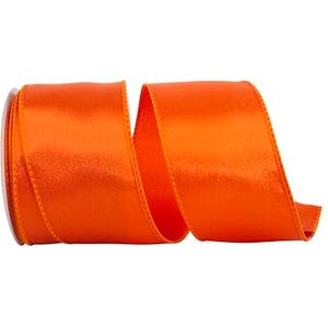 Reliant Ribbon Corp Reliant Ribbon 92575W-058-40F Satin Value Wired Edge Ribbon, 2-1/2 Inch X 10 Yards, Orange Reliant Ribbon Corp Reliant Ribbon 92575W-058-40F Satin Value Wired Edge Ribbon, 2-1/2 Inch X 10 Yards, Orange