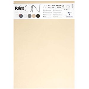 Clairefontaine Ref 975413C Paint'On Loose Sheets (Pack of 12 Sheets) A1 (594 x 840mm), 250gsm Paper Suitable for Dry & Wet Technqiues Assorted Colours Clairefontaine Ref 975413C Paint'On Loose Sheets (Pack of 12 Sheets) A1 (594 x 840mm), 250gsm Paper Suitable for Dry & Wet Technqiues Assorted Colours