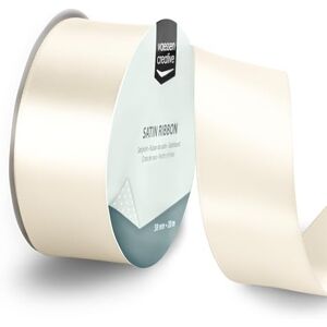 Creative Labs Satin Ribbon Antique White 65.6 ft x 1.5" Thin Ribbon for Gift Wrapping and Crafting, 20m x 38mm Creative Labs Satin Ribbon Antique White 65.6 ft x 1.5" Thin Ribbon for Gift Wrapping and Crafting, 20m x 38mm