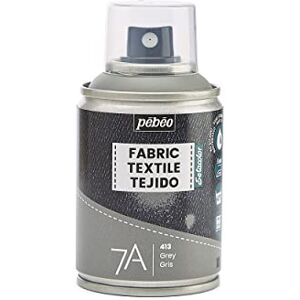 PEBEO Pébéo Fabric Paint Spray for Textiles 7A Natural and synthetic fabrics Water-based Solvent-free Permanent Fabric Dye Machine-Washable Paint for textile design,Light grey,100 ml (Pack of 1) PEBEO Pébéo Fabric Paint Spray for Textiles 7A Natural and synthetic fabrics Water-based Solvent-free Permanent Fabric Dye Machine-Washable Paint for textile design,Light grey,100 ml (Pack of 1)