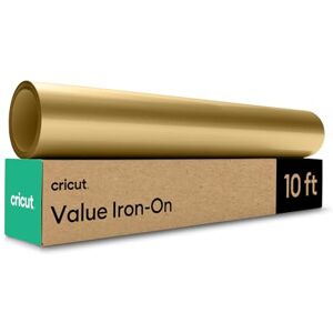 Cricut HTV Heat Transfer Vinyl 3 m Gold Iron-On HTV Vinyl for Fabric, Perfect for Custom T-Shirts & DIY Clothing Cricut HTV Heat Transfer Vinyl 3 m Gold Iron-On HTV Vinyl for Fabric, Perfect for Custom T-Shirts & DIY Clothing