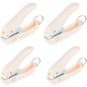 Creative Labs Single Hole Punch Set – 4-Piece Hand Puncher Kit with Circle, Star, Square & Heart of 0.25 x 0.25" (6.4 x 6.4 mm) – Paper Punch for Crafts, Gift Tags, Labels, Scrapbooking and Cards Creative Labs Single Hole Punch Set – 4-Piece Hand Puncher Kit with Circle, Star, Square & Heart of 0.25 x 0.25" (6.4 x 6.4 mm) – Paper Punch for Crafts, Gift Tags, Labels, Scrapbooking and Cards