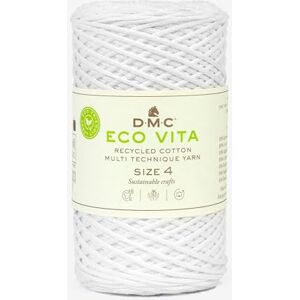 DMC Eco Vita 4, White Crochet Knitting Macrame Yarn, 250g DMC Eco Vita 4, White Crochet Knitting Macrame Yarn, 250g