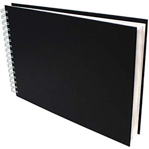 Artway Studio - Spiral Bound A4 Watercolour Sketchbook - Landscape - 48 Sides / 24 Pages - 300gsm (35% Cotton) - Hardback, Black Artway Studio - Spiral Bound A4 Watercolour Sketchbook - Landscape - 48 Sides / 24 Pages - 300gsm (35% Cotton) - Hardback, Black