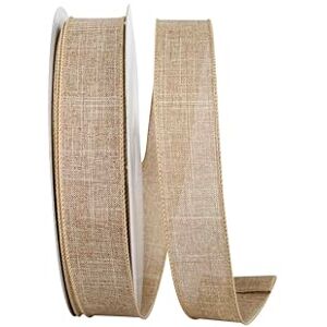 Reliant Ribbon Corp Reliant Ribbon 92573W-750-09K Everyday Linen Value Wired Edge Ribbon, 1-1/2 Inch X 50 Yards, Natural Reliant Ribbon Corp Reliant Ribbon 92573W-750-09K Everyday Linen Value Wired Edge Ribbon, 1-1/2 Inch X 50 Yards, Natural