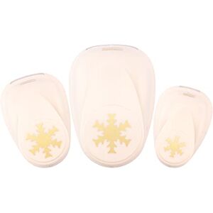 Creative Labs Craft Paper Punch Snowflakes 3 Pcs Various Sizes Circle Cutter for Crafting and Card Making, Ivory Creative Labs Craft Paper Punch Snowflakes 3 Pcs Various Sizes Circle Cutter for Crafting and Card Making, Ivory