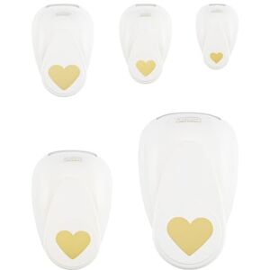 Creative Labs Craft Paper Punch Hearts 5 Pcs of 0.4" (9.5 mm) to 2" (5 cm) for Crafting and Card Making Creative Labs Craft Paper Punch Hearts 5 Pcs of 0.4" (9.5 mm) to 2" (5 cm) for Crafting and Card Making