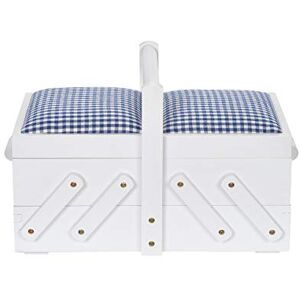 Prym 612577 Sewing Box Wood S White with Fabric Prym 612577 Sewing Box Wood S White with Fabric