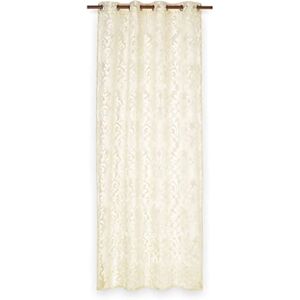 Deco Mex VAB197603 ALESSA Curtain Viscose Polyester Cream Regular Size Deco Mex VAB197603 ALESSA Curtain Viscose Polyester Cream Regular Size