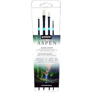 Princeton Aspen 6500 Series Synthetic Paint Brushes Set of 4 for Acrylic and Oil Paint Princeton Aspen 6500 Series Synthetic Paint Brushes Set of 4 for Acrylic and Oil Paint