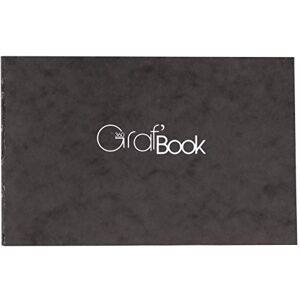 Clairefontaine Ref 975803C Graf Book 360 Raw Binding Book (100 Sheets) 11 x 17cm in Size, 100gsm Paper, Acid Free, pH Neutral, Landscape Orientation Black Cover Clairefontaine Ref 975803C Graf Book 360 Raw Binding Book (100 Sheets) 11 x 17cm in Size, 100gsm Paper, Acid Free, pH Neutral, Landscape Orientation Black Cover