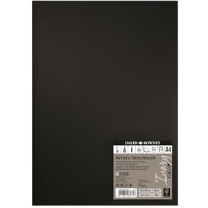 Daler Rowney Daler-Rowney Ivory Sketchbook, Soft Touch Softbound, 90gsm, A4 Portrait, Natural White, 78 Sheets, For Professionals Daler Rowney Daler-Rowney Ivory Sketchbook, Soft Touch Softbound, 90gsm, A4 Portrait, Natural White, 78 Sheets, For Professionals