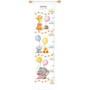 Vervaco Height Chart Baby Shower Counted Cross Stitch, Multi-Colour Vervaco Height Chart Baby Shower Counted Cross Stitch, Multi-Colour