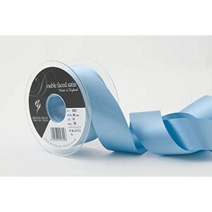 Berisfords Double FACE Poly Satin Ribbon, Dusky Blue, 35 mm Berisfords Double FACE Poly Satin Ribbon, Dusky Blue, 35 mm