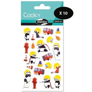 Maildor CY115Cpack Cooky 3D Stickers LOT of 10 Sheets 12x8 cm 230 Stickers Firefighters Theme Children's Arts and Crafts Accessories Creative Maildor CY115Cpack Cooky 3D Stickers LOT of 10 Sheets 12x8 cm 230 Stickers Firefighters Theme Children's Arts and Crafts Accessories Creative