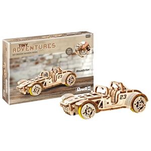 Revell 00615 Tiny Adventures Roadster 1:32 Scale Wooden Model Kit with Pull Back & Go Engine Length 16.6cm Revell 00615 Tiny Adventures Roadster 1:32 Scale Wooden Model Kit with Pull Back & Go Engine Length 16.6cm