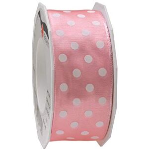 Polka Dots Wired & Printed Ribbon Light Pink-White - Ribbon Polka Dots Wired & Printed Ribbon Light Pink-White - Ribbon