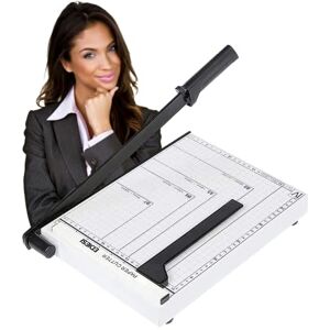 Eediesi Paper Cutter A4 White Precision Adjustable Guillotine Eediesi Paper Cutter A4 White Precision Adjustable Guillotine
